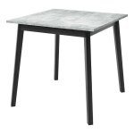 Table edmond 109, marbre gris + noir, 77x85x85cm, disponible, stratifi, bois