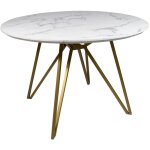 Now's home - table effet marbre et pieds en métal, hoxton Now's home - table effet marbre et pieds en métal, hoxton
