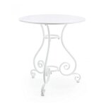 Table etienne blanc d. 70 x 72h en m�tal