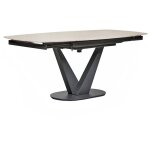 Meubletmoi - table extensible ovale 120 à 180 cm céramique effet bois - marshall Meubletmoi - table extensible ovale 120 à 180 cm céramique effet bois - marshall