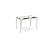 Webmarketpoint - table extensible de 120cm à 170cm plateau moderne en céramique sur verre trempé marbre ... Webmarketpoint - table extensible de 120cm à 170cm plateau moderne en céramique sur verre trempé marbre ...