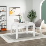 Table extensible blanche 120x80 cm