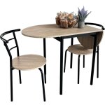 Miroytengo - table extensible butterfly et 2 chaises de cuisine de différentes couleurs Miroytengo - table extensible butterfly et 2 chaises de cuisine de différentes couleurs
