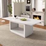Table extensible carre moderne 140 / 180x70x76 5cm - plateau blanc rsistant et design pur - idale ...