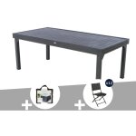 Table extensible rectangulaire alu piazza 10 / 12 places graphite + housse + 12 chaises modula - hespéride ... Table extensible rectangulaire alu piazza 10 / 12 places graphite + housse + 12 chaises modula - hespéride ...