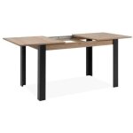 Calicosy - table extensible - tolosa 80a - d�cor chene artisan / noir - rectangulaire - 6 / 8 personnes ...