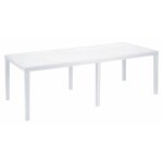 Table d'ext�rieur abbaviva, 10 places, m�canisme d'extension centrale, made in italy, 90x150x72h cm blanc ...