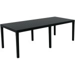 Table d'extérieur arabesque, 10 places, mécanisme d'extension centrale made in italy, 90x220x72h cm noir ... Table d'extérieur arabesque, 10 places, mécanisme d'extension centrale made in italy, 90x220x72h cm noir ...
