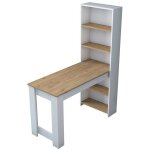 Table fixe dpintaur, etagre de cuisine, consolle  manger, tablette rectangulaire fixe, 120x54h154 cm, ...