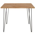Table hairpin 90 x 90 cm pour cuisine, salon, salle � manger, craft oak