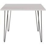 Table hairpin 90 x 90 cm pour cuisine, salon, salle � manger gris