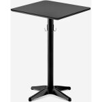 Table haute 105cm noire bar bistrot avec crochet pour sac jotor +