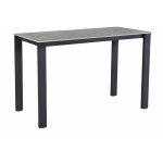 Meubletmoi - table haute 140 cm rectangulaire cramique gris marbr - harper