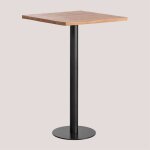 Table haute de bar carr�e en bois d'acacia macchiato sklum &x2194&xfe0e 70 cm