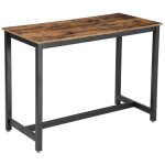 Table haute de bar vintage table polyvalente avec armature en fer pour boissons cocktails bar brasserie ...