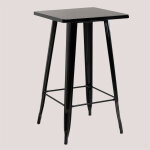 Table haute carre en acier (60x60 cm) lix sklum noir