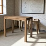 Table haute de cuisine en bois - plateau chêne 150 cm fjord Table haute de cuisine en bois - plateau chêne 150 cm fjord