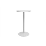 Table haute design ronde blanche d60 cm calista