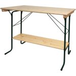 Hhg - jamais utilis] table haute 486, table de brasserie table de tente de bire table de camping, pliable ...