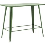 Oviala - table haute de jardin en acier vert cactus
