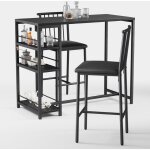 Bealife table haute mange debout 2 tabouret avec dossier cuisine ensemble de meubles de salle  manger ...