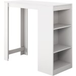 Table haute pieds en métal 110x103x50cm plateau de table modèle kyra blanc & sonoma Table haute pieds en métal 110x103x50cm plateau de table modèle kyra blanc & sonoma