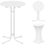 Woltu - table haute pliante table bar ?70 x 110cm, mange debout pliant, table ronde pliante en bois d'ingénier ... Woltu - table haute pliante table bar ?70 x 110cm, mange debout pliant, table ronde pliante en bois d'ingénier ...