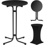 Woltu - table haute pliante table bar ?70 x 110cm, mange debout pliant, table ronde pliante en bois d'ingénier ... Woltu - table haute pliante table bar ?70 x 110cm, mange debout pliant, table ronde pliante en bois d'ingénier ...