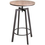 Table haute ronde design industriel factory