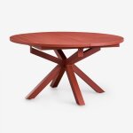 Sklum - table de jardin extensible 145 - 200x145 cm en aluminium barces rouge tuile