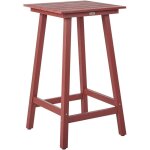 Table de jardin 59 x 59 cm pour patio extérieur en bois synthétique rouge adirondack Table de jardin 59 x 59 cm pour patio extérieur en bois synthétique rouge adirondack