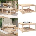 Table de jardin 82, 5x82, 5x45 cm bois massif de pin - table de jardin - table extrieure - mobilier ...
