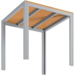 Table de jardin en aluminium wpc 75 x 75 cm, table de terrasse carre table  manger, rsistante aux ...
