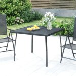 The living store table de jardin anthracite 100x100x72 cm treillis d'acier - table de jardin - table ... The living store table de jardin anthracite 100x100x72 cm treillis d'acier - table de jardin - table ...