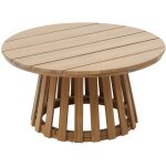 Hesperide - table de jardin d'appoint ronde grand modle en bois osuna