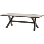 Hesperide - table de jardin axiome praline & marron 8 places en aluminium - hespéride Hesperide - table de jardin axiome praline & marron 8 places en aluminium - hespéride