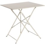 Table jardin bistrot carr�e pliable 70x70cm. 2 places en acier thermolaqu�
