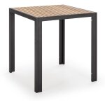 Table de jardin carrée coral en bois et métal noir Table de jardin carrée coral en bois et métal noir