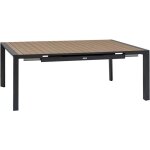 Hesperide - table de jardin extensible carrée Évasion effet bois honey & argile 10 places lates en aluminium ... Hesperide - table de jardin extensible carrée Évasion effet bois honey & argile 10 places lates en aluminium ...