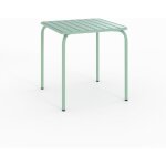 Table de jardin carre en mtal vert clair - yumi