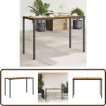Table de jardin avec dessus en bois d'acacia noir 115x54x74 cm - table de jardin - mobilier de jardin ... Table de jardin avec dessus en bois d'acacia noir 115x54x74 cm - table de jardin - mobilier de jardin ...