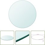Table de jardin - dessus de table ronde en verre tremp� 300 mm