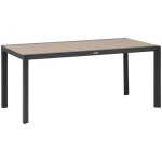 Table de jardin �vasion effet bois honey & graphite 6 places lates en aluminium - hesp�ride