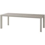 Hesperide ? table de jardin 8 places en aluminium effet bois lin et argile ? traitement �poxy r�sistant ...