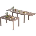 Table de jardin extensible en aluminium 200kg ferm� / 150kg ouvert 6 - 10 personnes, stable & r�sistante, ...