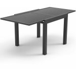 Devoko - table de jardin extensible, aluminium, 80 - 160 x 80 x 75 cm gris foncé Devoko - table de jardin extensible, aluminium, 80 - 160 x 80 x 75 cm gris foncé