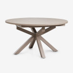 Table de jardin extensible en aluminium barces 145 - 200x145 cm sklum moka brown