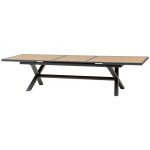 Hesperide - table de jardin extensible axiome effet bois noix & graphite 12 places - hesp�ride