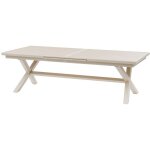 Hesperide - table de jardin extensible axiome effet bois lin & argile 12 places en aluminium - hesp�ride ...