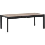 Hesperide - table de jardin extensible �vasion effet bois honey & graphite 10 places en aluminium - hesp�ride ...